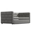 Twin Size Daybed with Trundle  Upholstered Daybed with Padded Back  Gray - Korvel