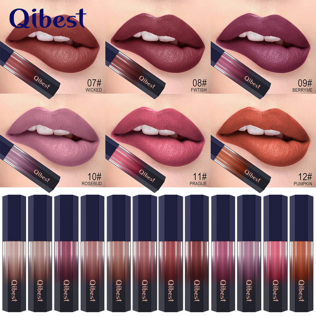 Qibest Liquid Mist Matte Lip Gloss - Elegancia Sin Esfuerzo