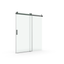 Elan 56 to 60 in. W x 76 in. H Sliding Frameless Soft-Close Shower Door with Premium 3/8 Inch (10mm) Thick Tampered Glass in Matte Black 22D01-60MB - Korvel