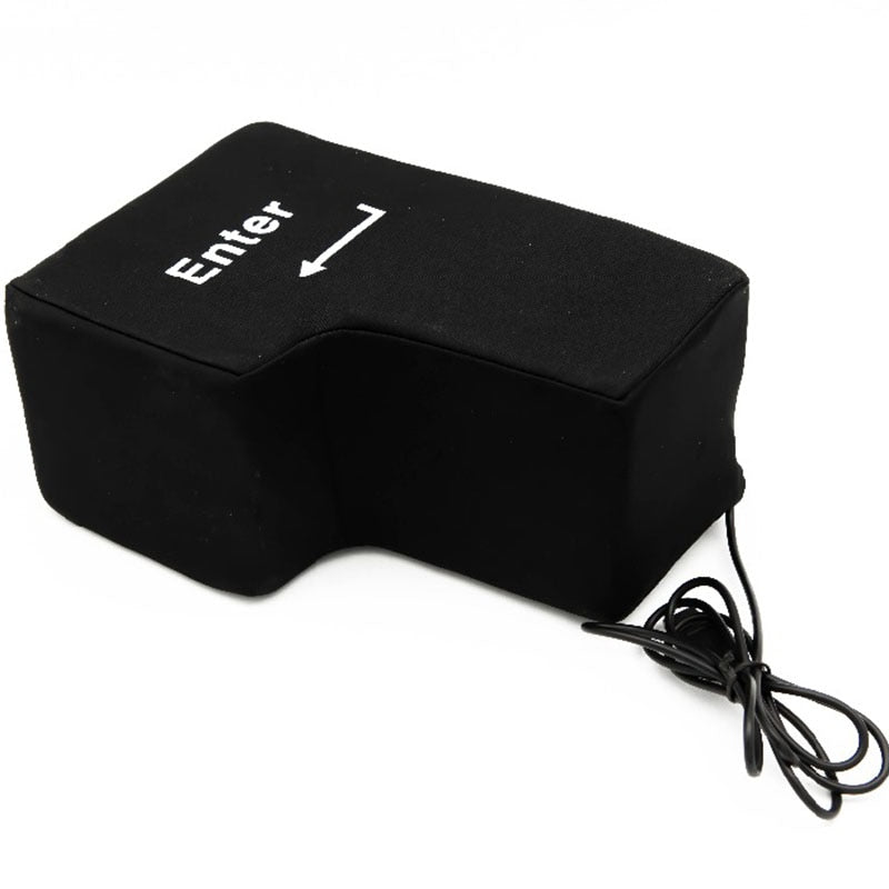 Office Computer Jumbo USB Big Enter Key Pillow USB Gadgets Desktop Nap Pillow Anti-Stress Hand Tool for Laptop Novelty Gift - Korvel