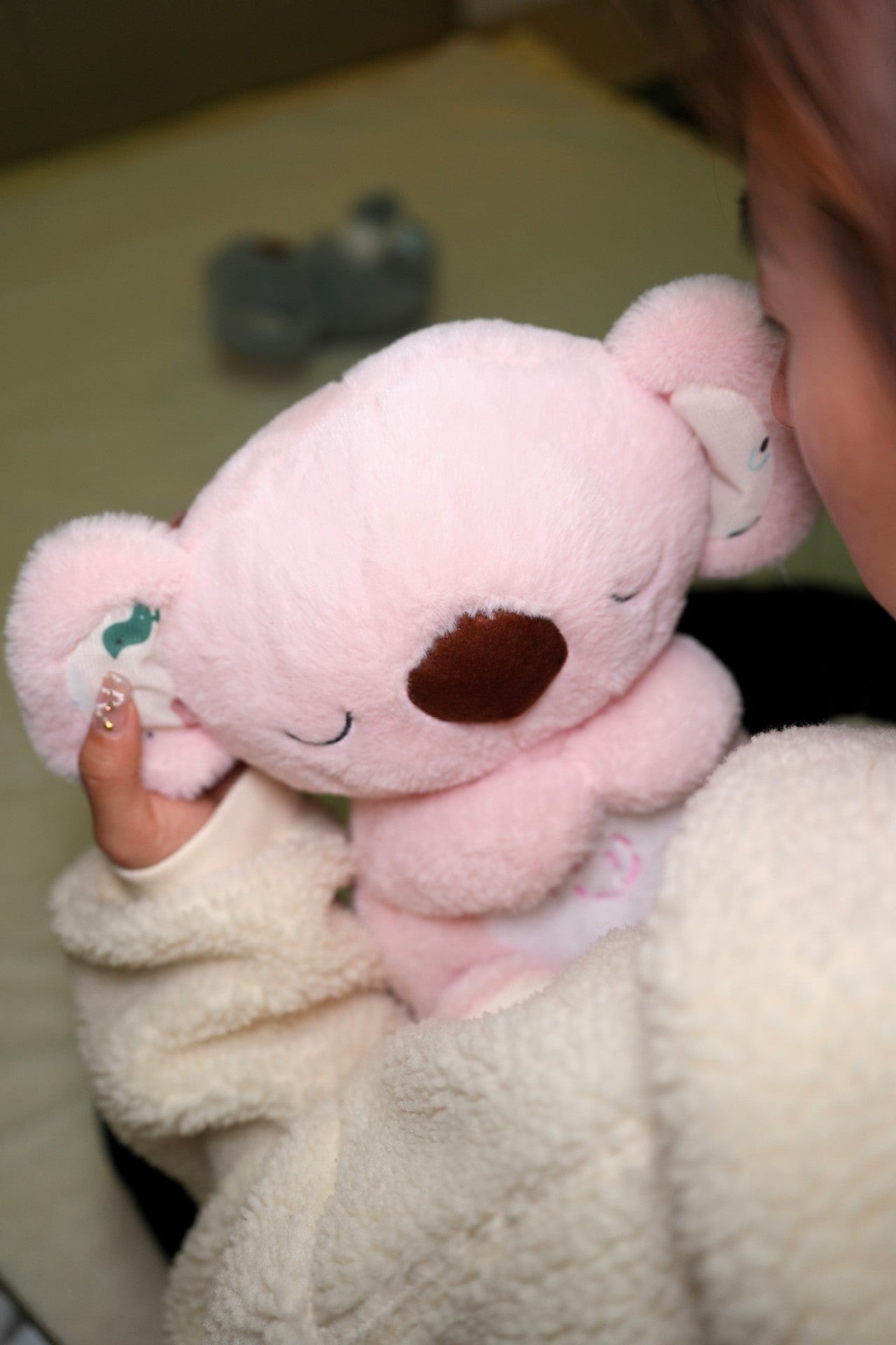 Breathing glowing cute koala baby lulls to sleep music early education doll soothes baby - Korvel