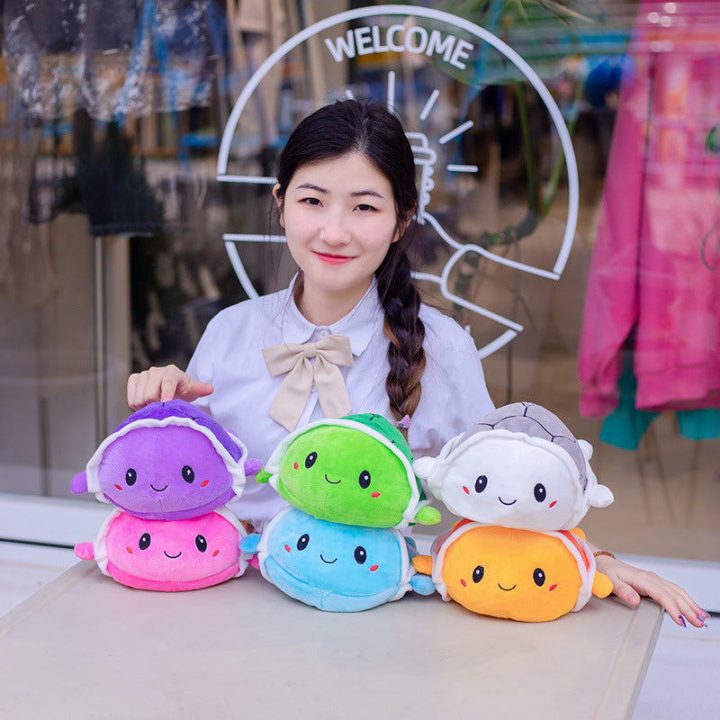 Flip Little Turtle Plush Toy Doll Double-sided Octopus Doll Flip Side Doll Toy - Korvel