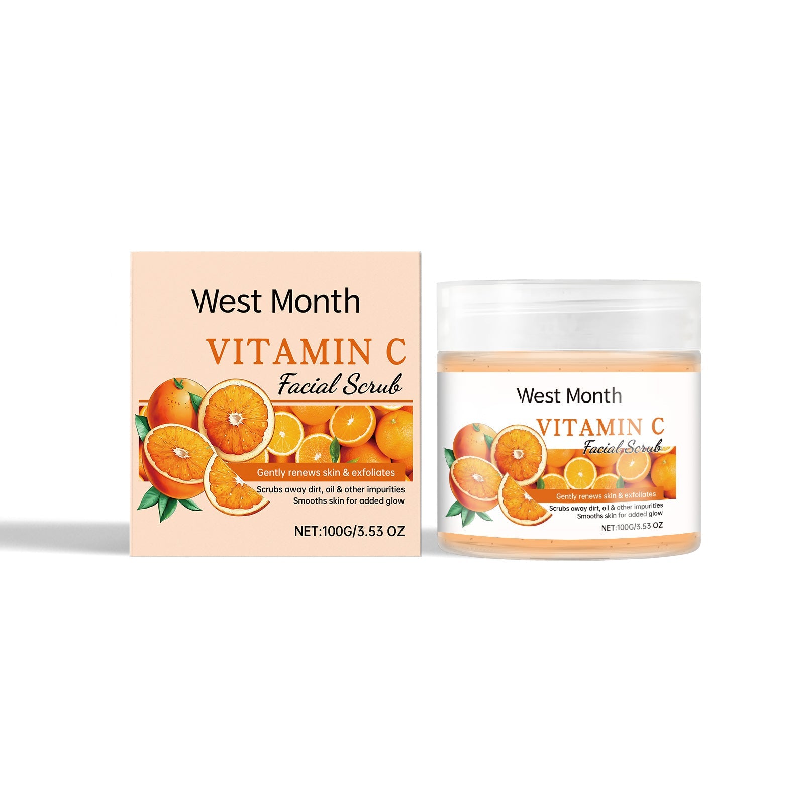 Facial Scrub Gently Cleanses Facial Skin, Exfoliates, Moisturizes, Moisturizes And Brightened - Korvel