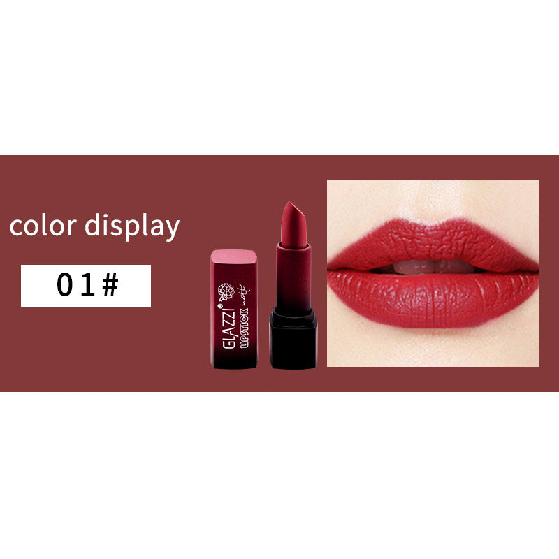Small Square Tube Matte Matte Not Easy To Fall Off Lipstick Smooth Moisturizing Not Pull Dry Lasting Color Portable Lipstick Makeup - Korvel