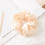 Women Silk Scrunchie Elastic Handmade Multicolor Hair Band Ponytail Holder Headband Hair Accessories 1PC Satin Silk Solid Colo - Korvel