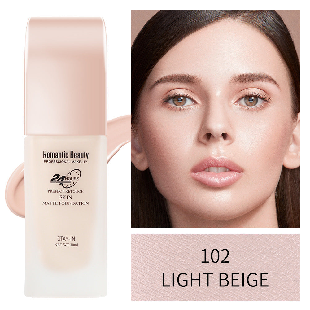 Romantic Beauty 30ml Long-Lasting Oil Control Non-Removal Foundation Concealer And Moisturizer Makeup Foundation - Korvel