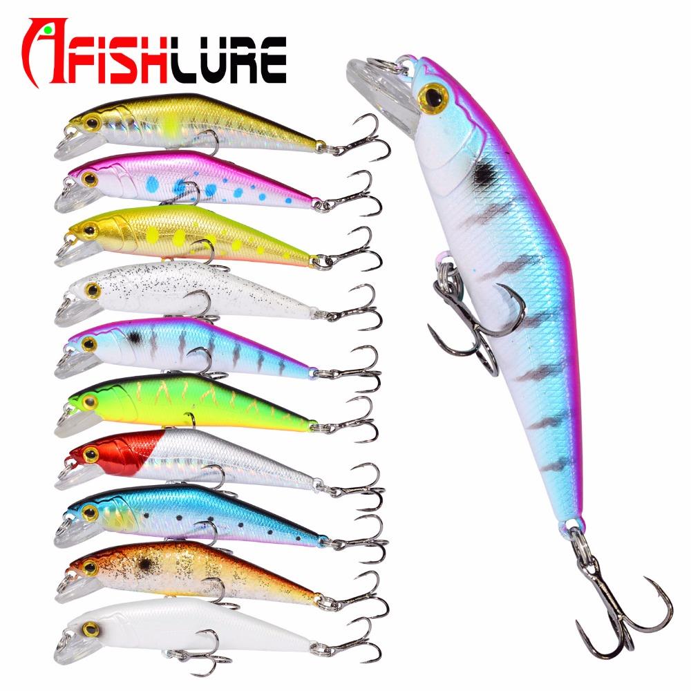 AFISHLURE Bass Wobblers Trout Fishing Lure  66mm/8g Minnow  Hard Baits Iscas Artificial Pesca Leurre - Korvel