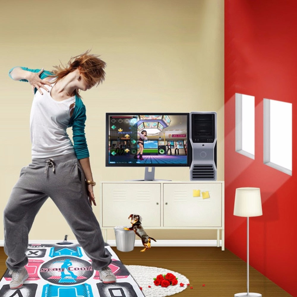 Dance Mat Dancing Step Dancing Mat Dance Pad Dancer Blanket Equipment Revolution HD Non-Slip Foot Print Mat to PC with USB - Korvel