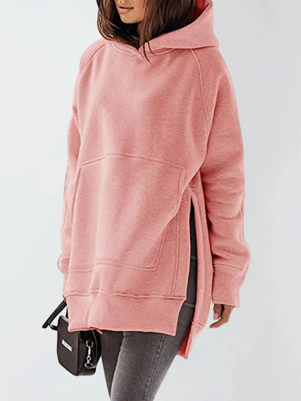Sudadera con Capucha de Manga Raglán y Bolsillos Laterales