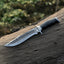 Premium 13" Handmade Bowie Knife – Damascus Steel Blade with Resin Horn Handle & Leather Sheath - Korvel
