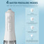 USB charging portable water flosser with four modes, 300ML water tank waterproof oral cleaner - Korvel