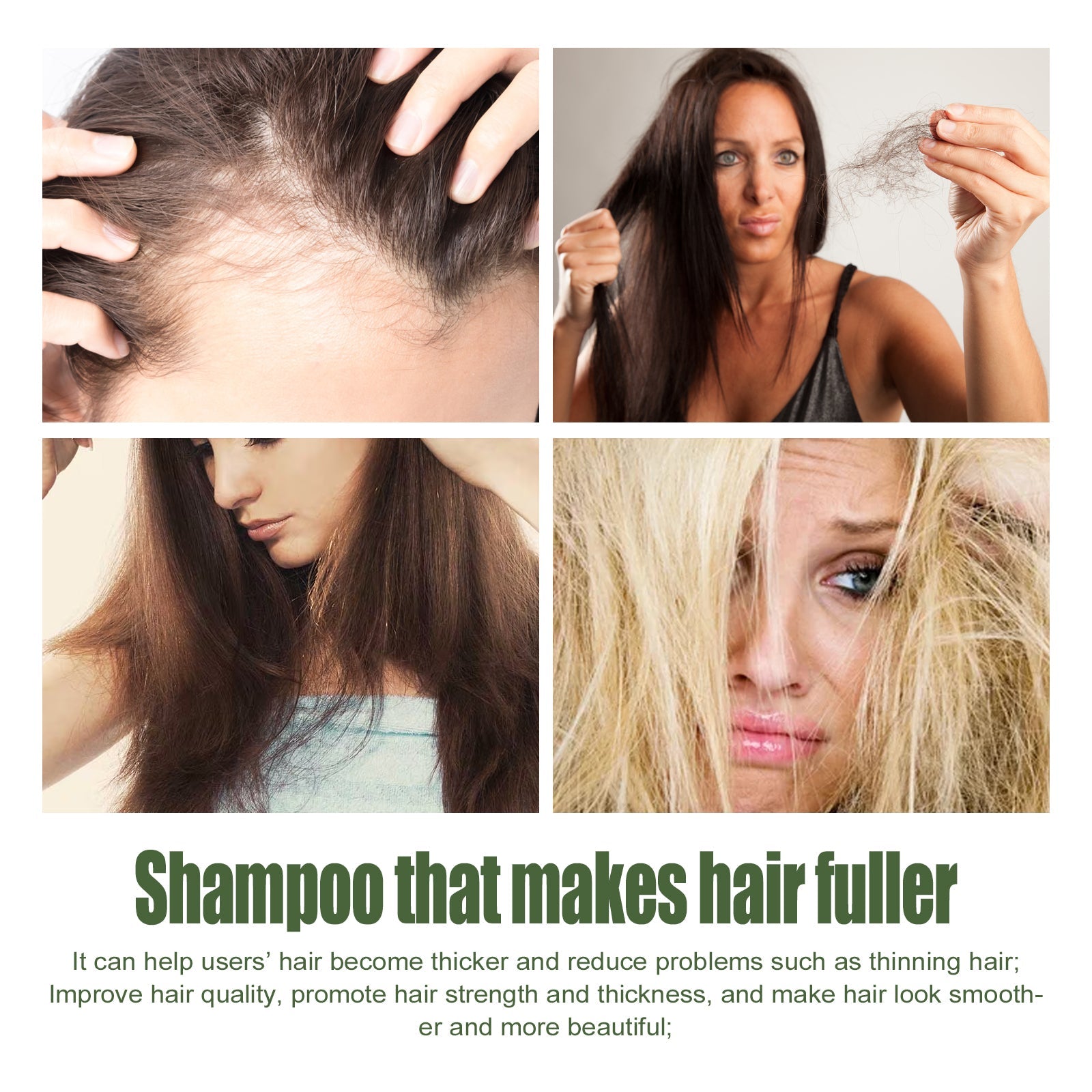 Rosemary Mint Pro Hair Care Shampoo, Scalp Massage Cleaning Care Repair Bifurcation Strong, Supple And Dense Hair - Korvel