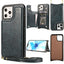 For iPhone 14 phone leather case Crazy Horse Apple 13 phone case Creative max skin insert card protective case - Korvel