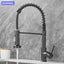 All copper rotatable cold and hot water dual mode sink, kitchen spring faucet - Korvel