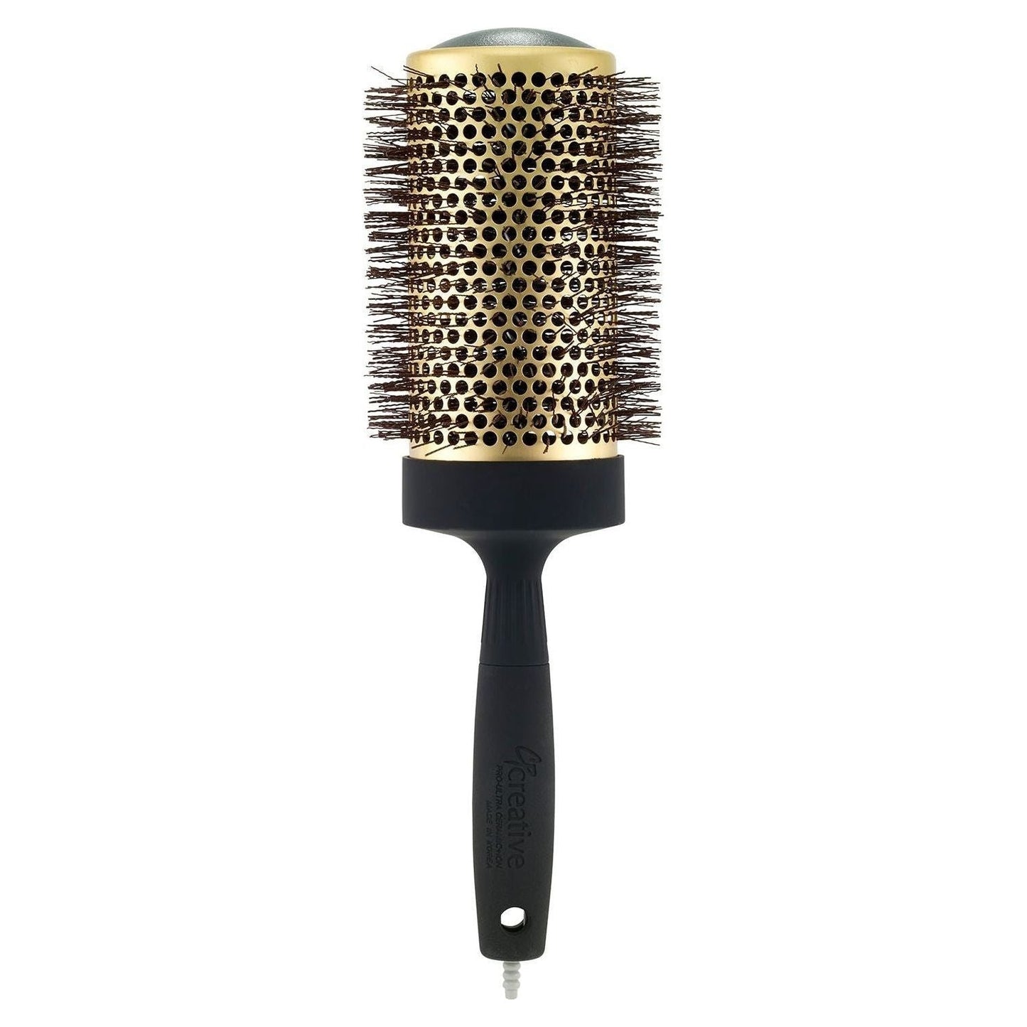 Gold Nano Ceramic Round Hair Brush - 6 Inch XL Barrel