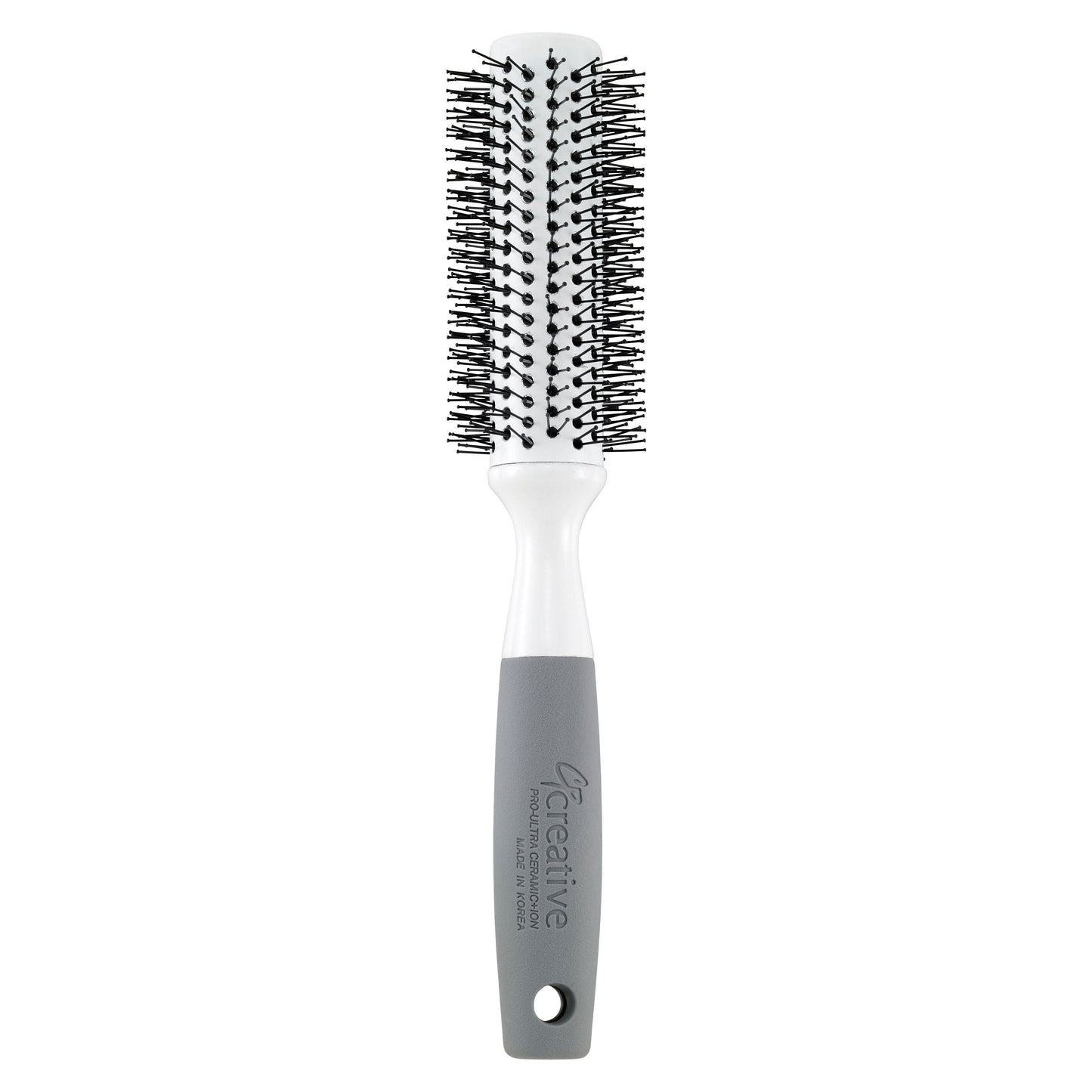 Solid Round Barrel Nylon Bristle Hair Brush