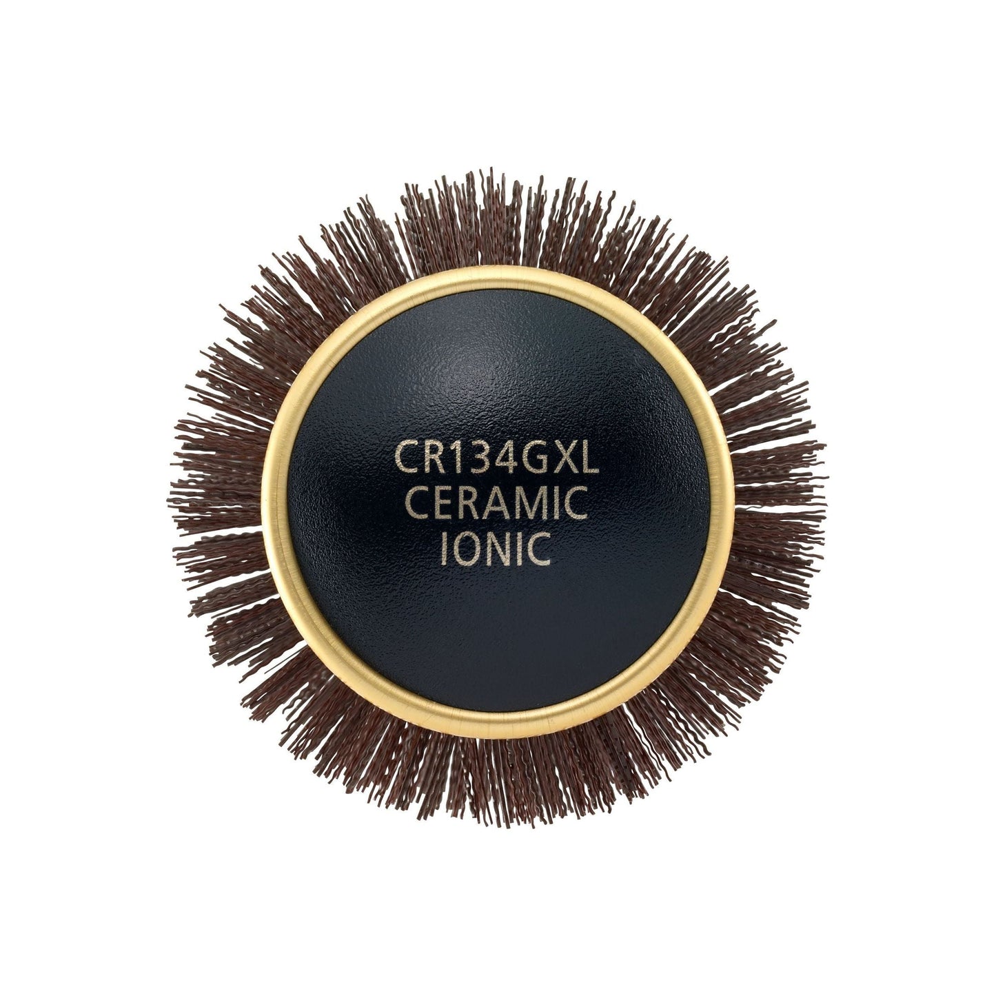 Gold Nano Ceramic Round Hair Brush - 6 Inch XL Barrel