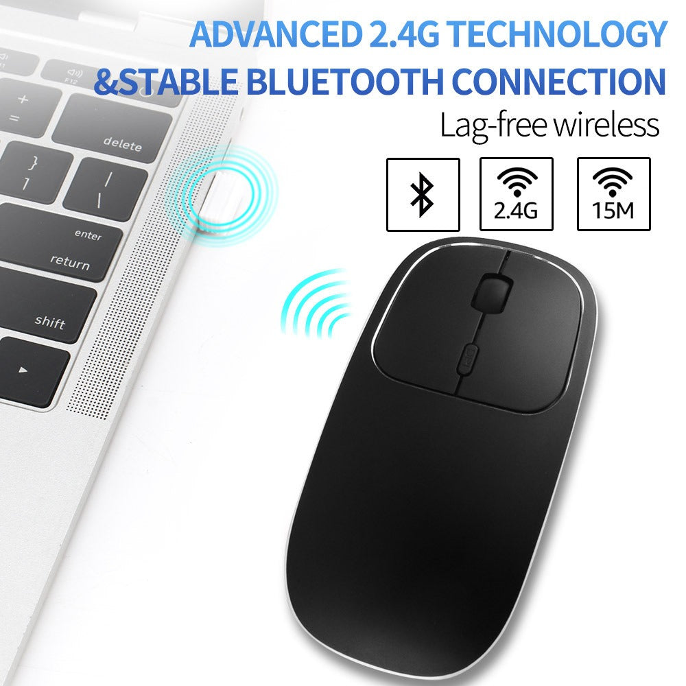 Premium Aluminum Dual-Mode Wireless Bluetooth Mouse