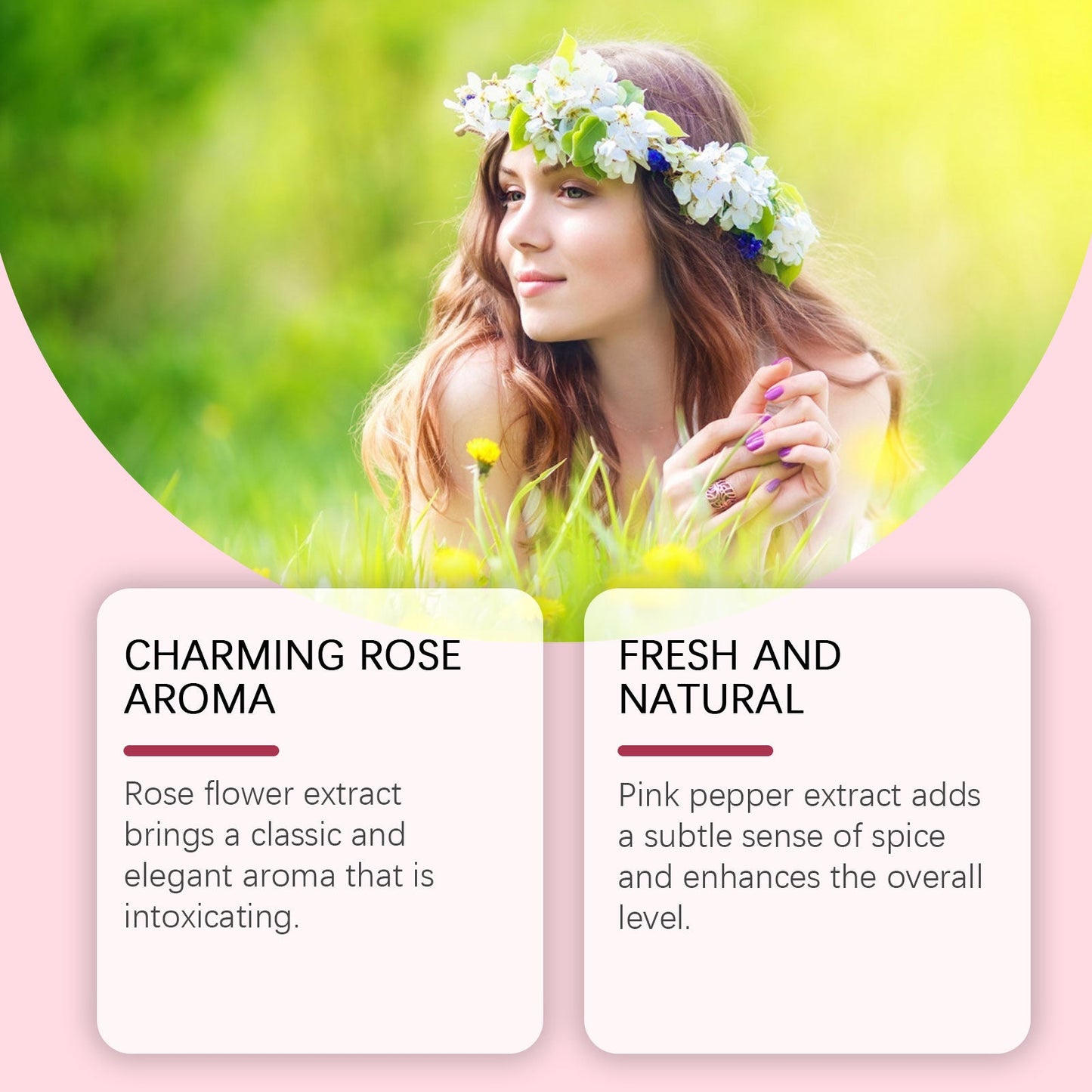 Rose Fragrance Fresh Powder Perfume, Natural Fragrance Niche Charming Charm Perfume Pheromone Fragrance Eau De Toilette - Korvel