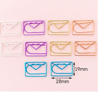 10 pcs/pack cute Cactus star Ice Cream Mini Paper Clips Kawaii Stationery Metal Clear Binder Clips Photos Tickets Notes Letter - Korvel