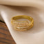 Anillo Ajustable Geométrico de Lujo para Mujeres