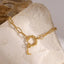 18K Gold-Plated Stainless Steel Letter L Bracelet - Korvel