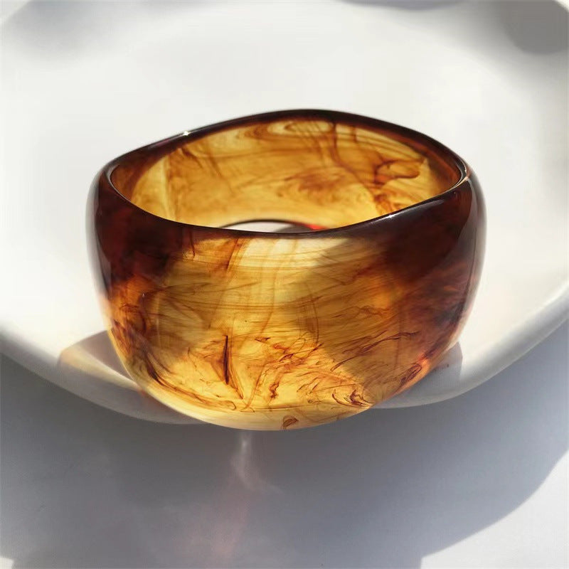 Li Shi patterned acrylic bracelet irregular bracelet - Korvel