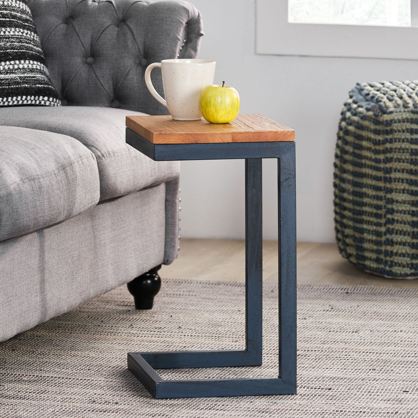 Elegant Small Accent Table in Black