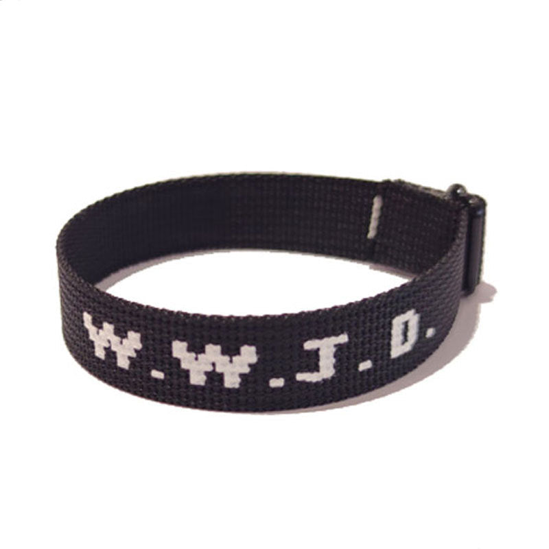 Alphabet Jacquard Printed Wrist Strap Bracelet Strap Unisex WWJD Bracelet Adjustable Bracelet - Korvel