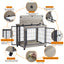 Elegant Grey Furniture Dog Cage Crate with Double Doors