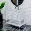 Meuble de salle de bain bleu de 36" avec 4 tiroirs