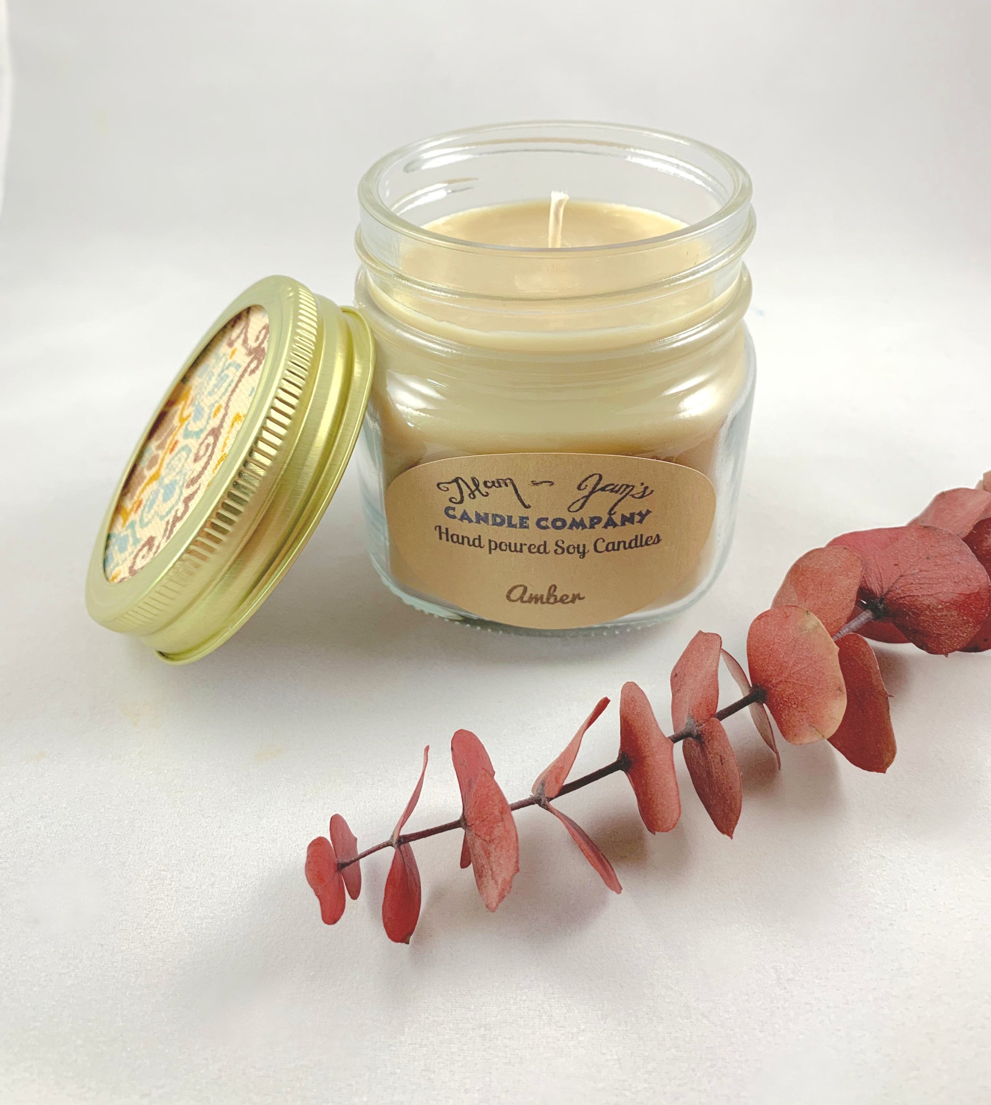 Amber Soy Candle – Warm & Luxurious Scent | Mam Jam’s - Korvel