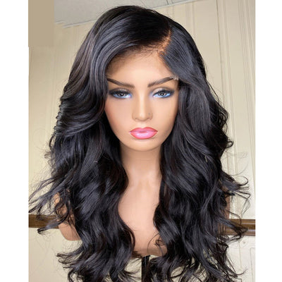 New European And American Women's Natural Front Lace Wavy Long Curly Lanting Wig Headgear - Korvel