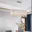Silver elegant oval crystal pendant light, modern ceiling fixture with reflective suspended crystal (bulb not included) - Korvel