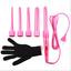 5 Part Interchangeable Hair Curling Iron Machine Ceramic Hair Curler Multi-size Roller Heat Resistant Glove Styling Set - Korvel