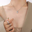 Fashionable and minimalist heart-shaped necklace with titanium steel plated 18K real gold necklace - Korvel