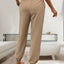 Tied Elastic Waist Pants with Pockets