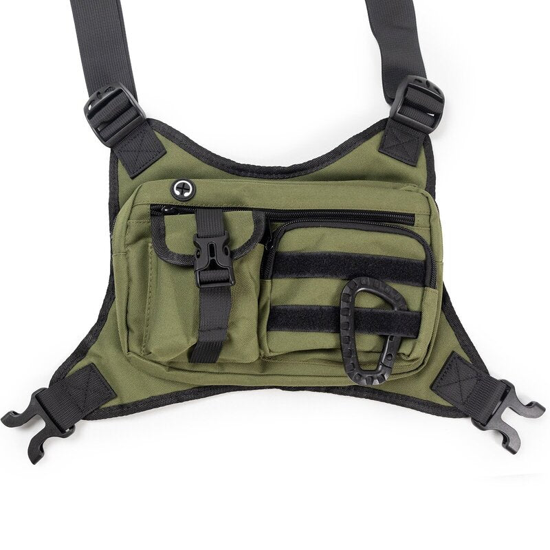 Men's Tactical Chest Bag - EDC Waterproof Anti-Theft Vest for Outdoor Cycling & Running - Korvel