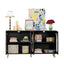 Modern Accent Sideboard Cabinet with Acrylic Doors, Freestanding Storage Cupboard Console Table for Kitchen Dining Black - Korvel