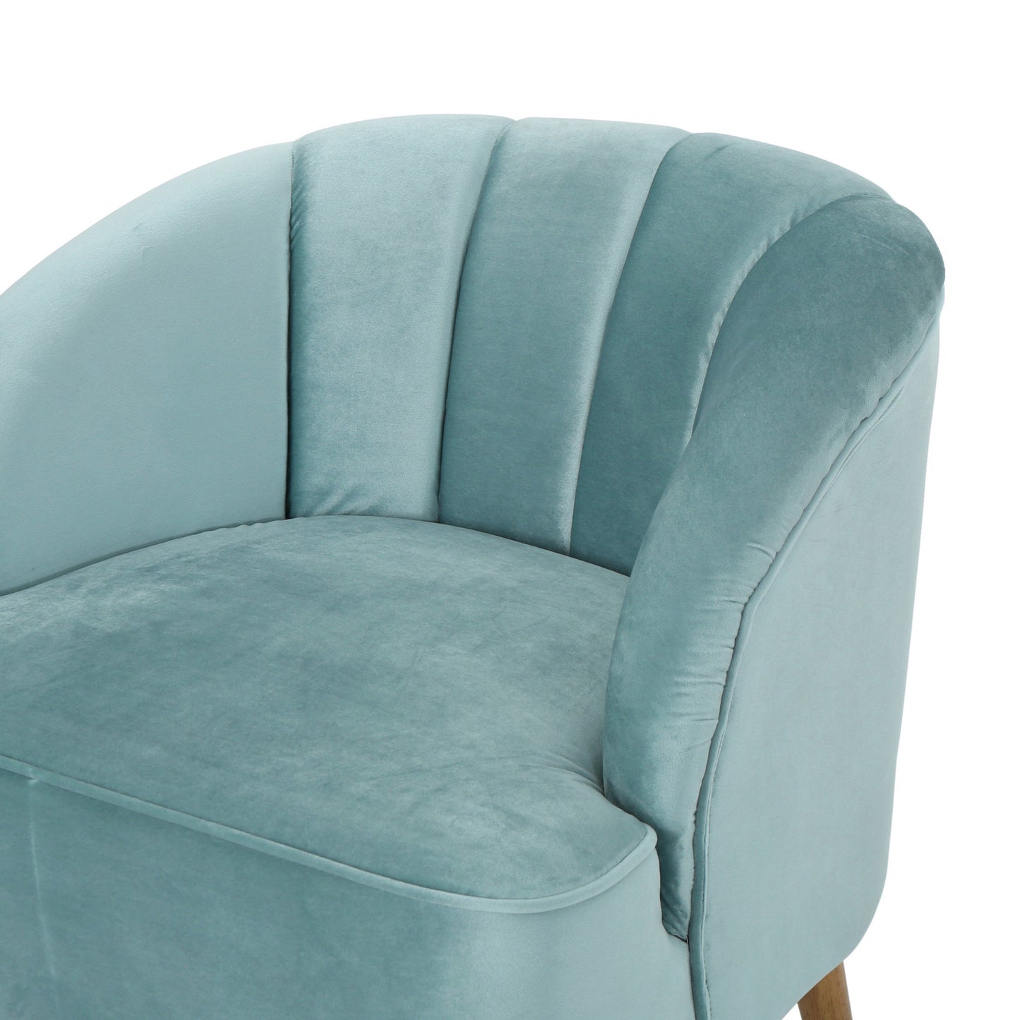 Elegant Blue Velvet Armchair