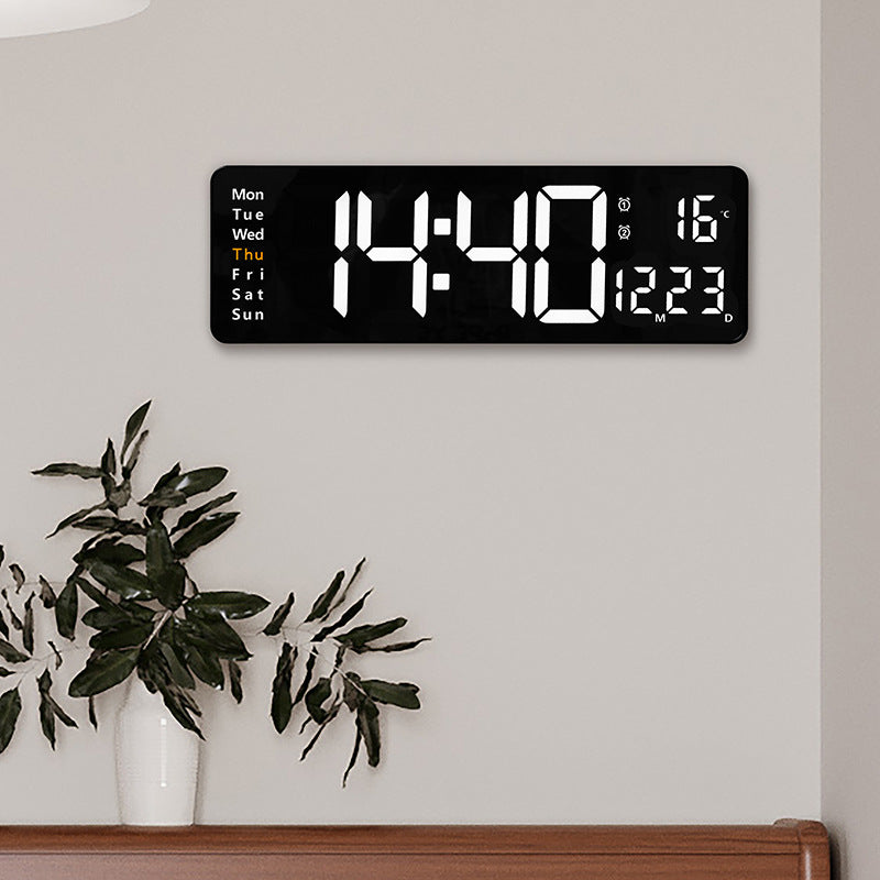 Large LED Digital Wall Clock with Remote Control