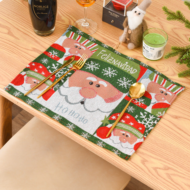 Christmas New Decorative Products Knitted Fabric Meal Mat Creative Knitted Meal Mat Tablecloth Elderly Tree Meal Mat - Korvel