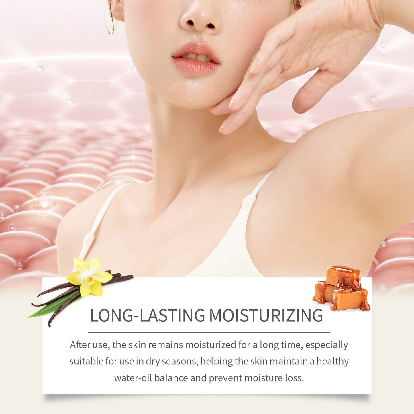 Caramel Vanilla Moisturizing Body Lotion Gently Nourishes, Hydrates, Brighens And Moisturizes Tender Skin - Korvel