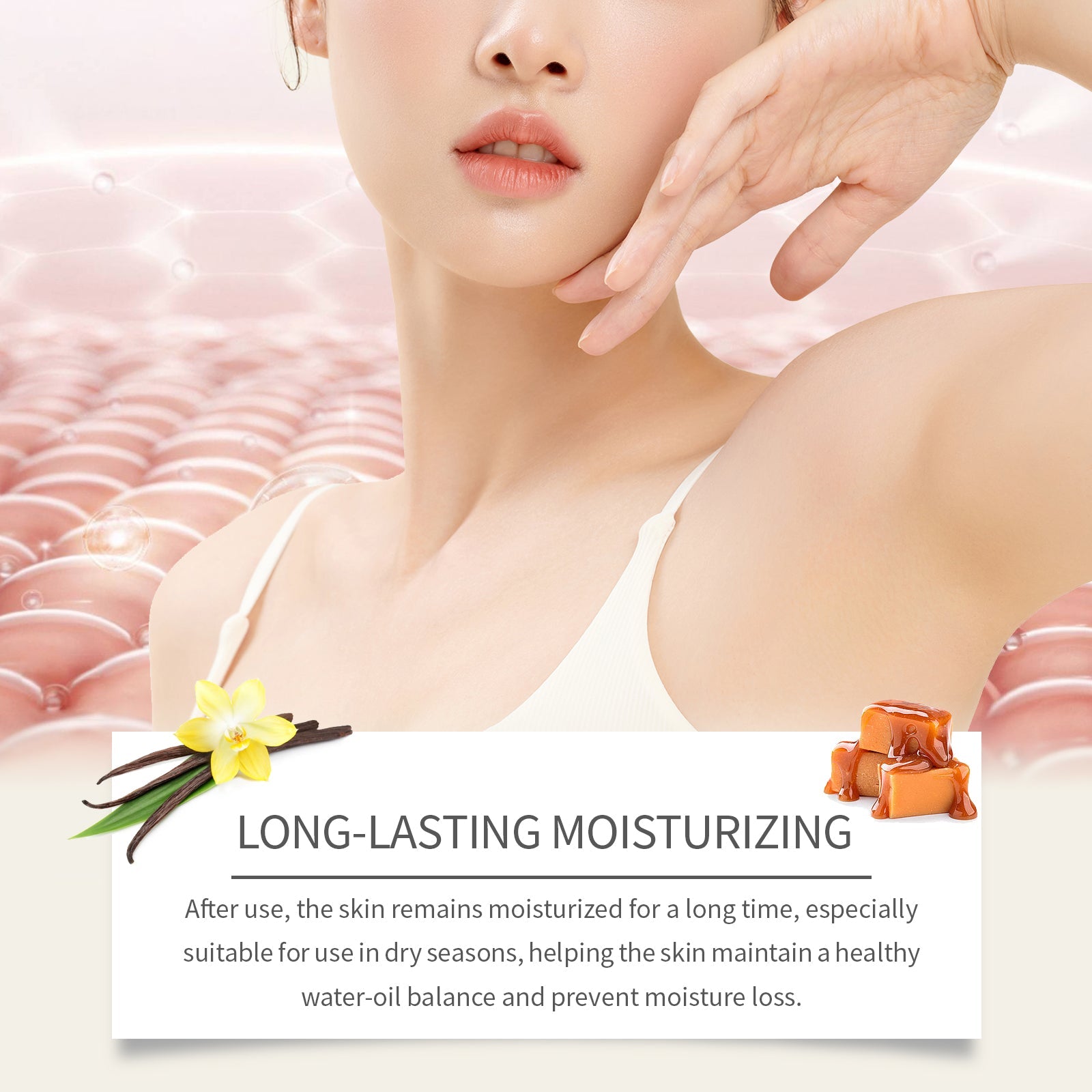 Caramel Vanilla Moisturizing Body Lotion Gently Nourishes, Hydrates, Brighens And Moisturizes Tender Skin - Korvel