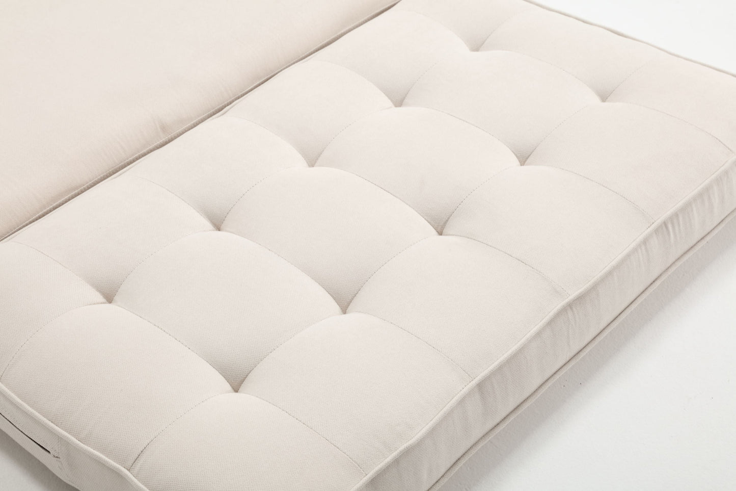 Canapé-lit futon convertible 3 plis - Gris foncé, Gris clair et Beige
