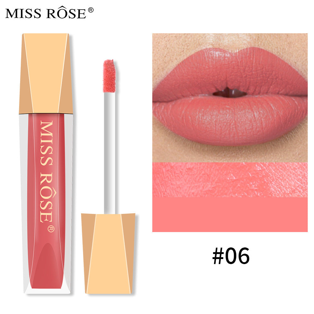 Velvet Matte Pearlescent Lip Gloss - Non-Fading & Non-Stick