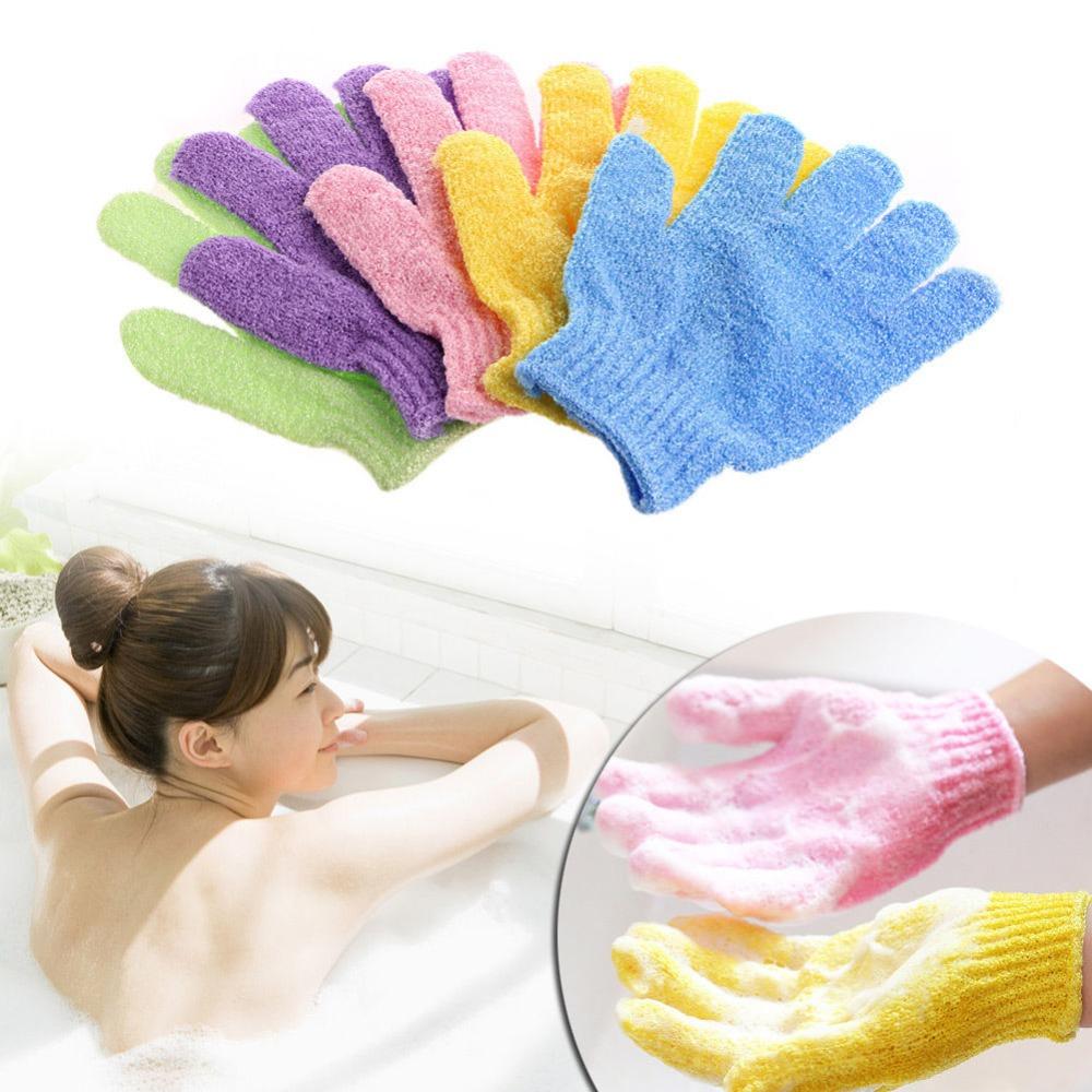 1Pc Shower Bath Glove Exfoliating Wash Skin Spa Massage Body Back Scrub Scrubber - Korvel
