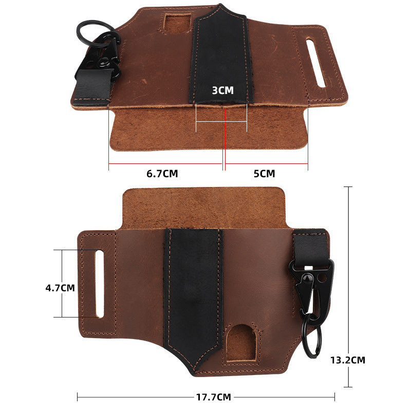 GEBWOLF EDC Leather Multi-Function Pocket Tool Case