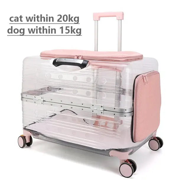 Chariot de Voyage pour Animaux de Compagnie Premium - Élégant et Fonctionnel