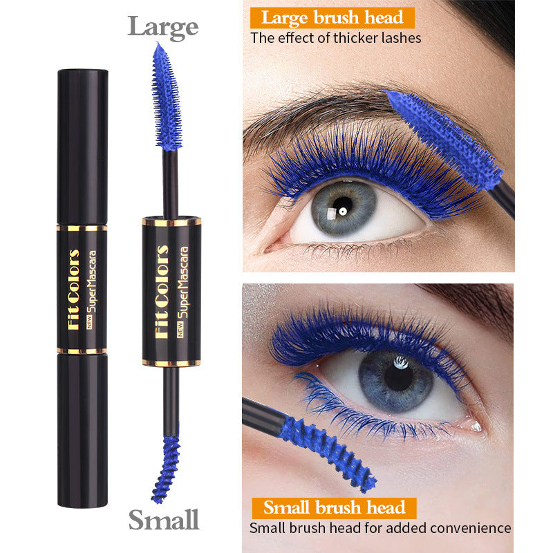 Fit Colors Double-Head Color Mascara Thick Curling Waterproof Not Smudged Multi-White Eyebrow Mascara - Korvel